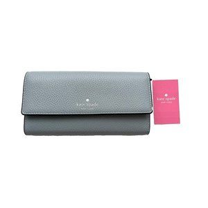 KATE SPADE  Southport Ave Sandra Leather Wallet In Frosted Blue